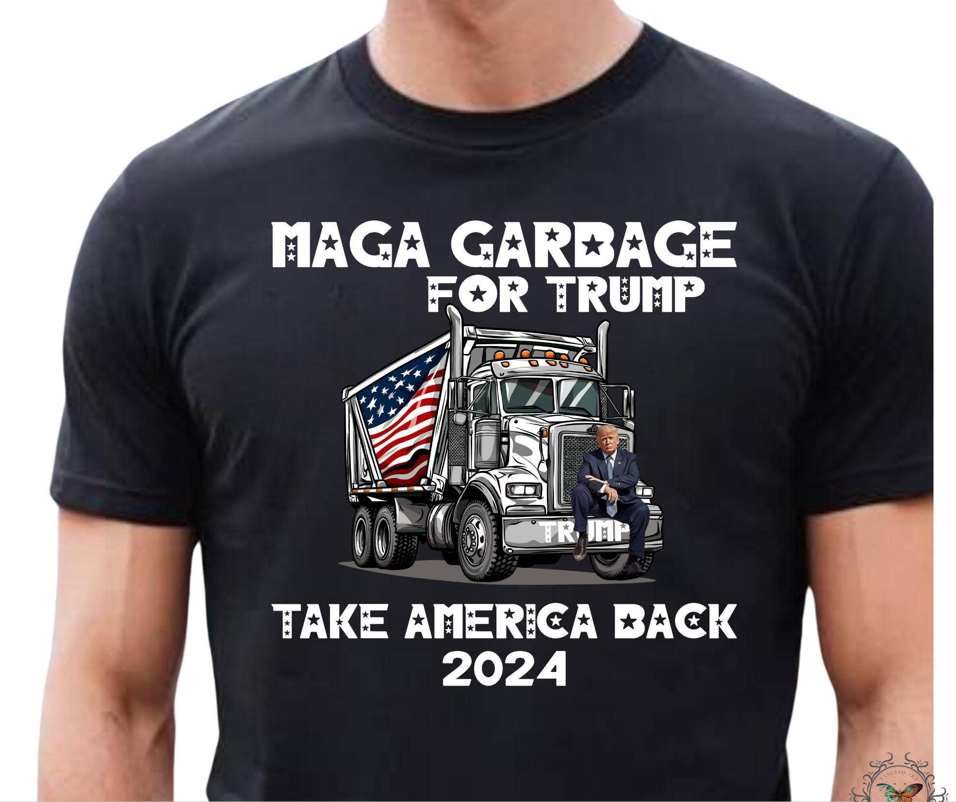 NVC Ecommerce LLC - Wholesale T-Shirt (Graphic) - Women's - MAGA Garbage For Trump 2024 Shirt, Trump Sweatshirt1