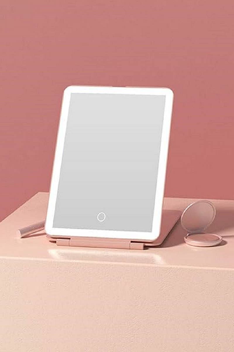 42POPS - Wholesale Make-upspiegel - ,,..._ 0822 Oplaadbare Reisspiegel met Led Verlichting en Make-up Tablet SI-286562