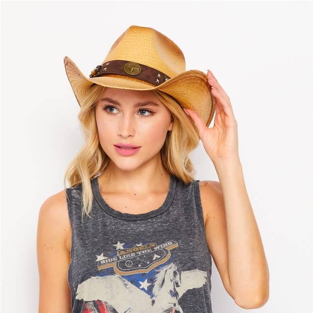 Western Toyo Straw Cowboy Hat - TX-2305 for wholesale by California Hat Company