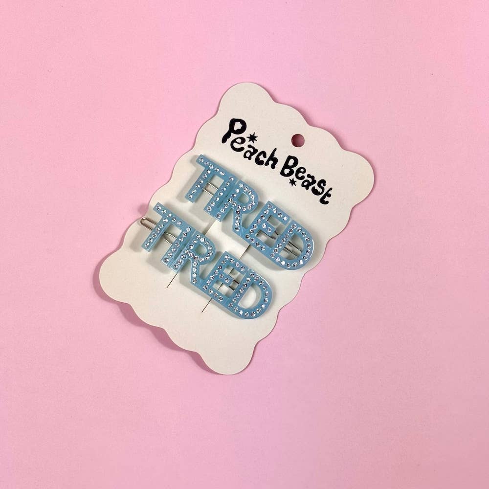 Peach Beast - Wholesale Hair Clip - Women's - Tired Rhinestone Hair Clip Set