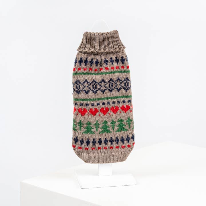 Alqo Wasi - Wholesale Pet Sweater - Dog - Pine Tree Holiday Dog Sweater