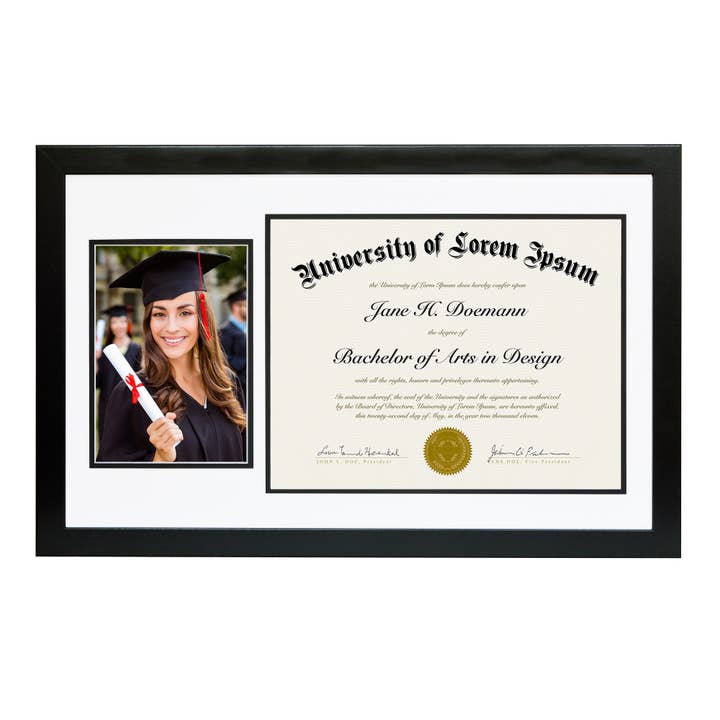 Americanflat - Wholesale Picture Frame - Americanflat 11" x 16" Graduation Frame with 2 Mat Openings