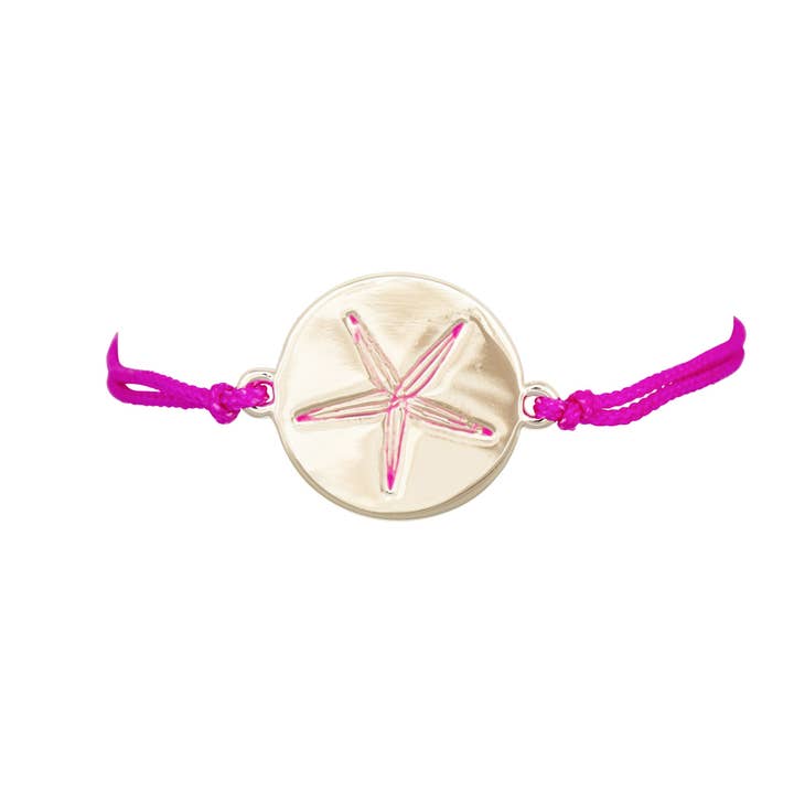 sea bright sea star slider bracelet pink for wholesale by The Beach and Back
