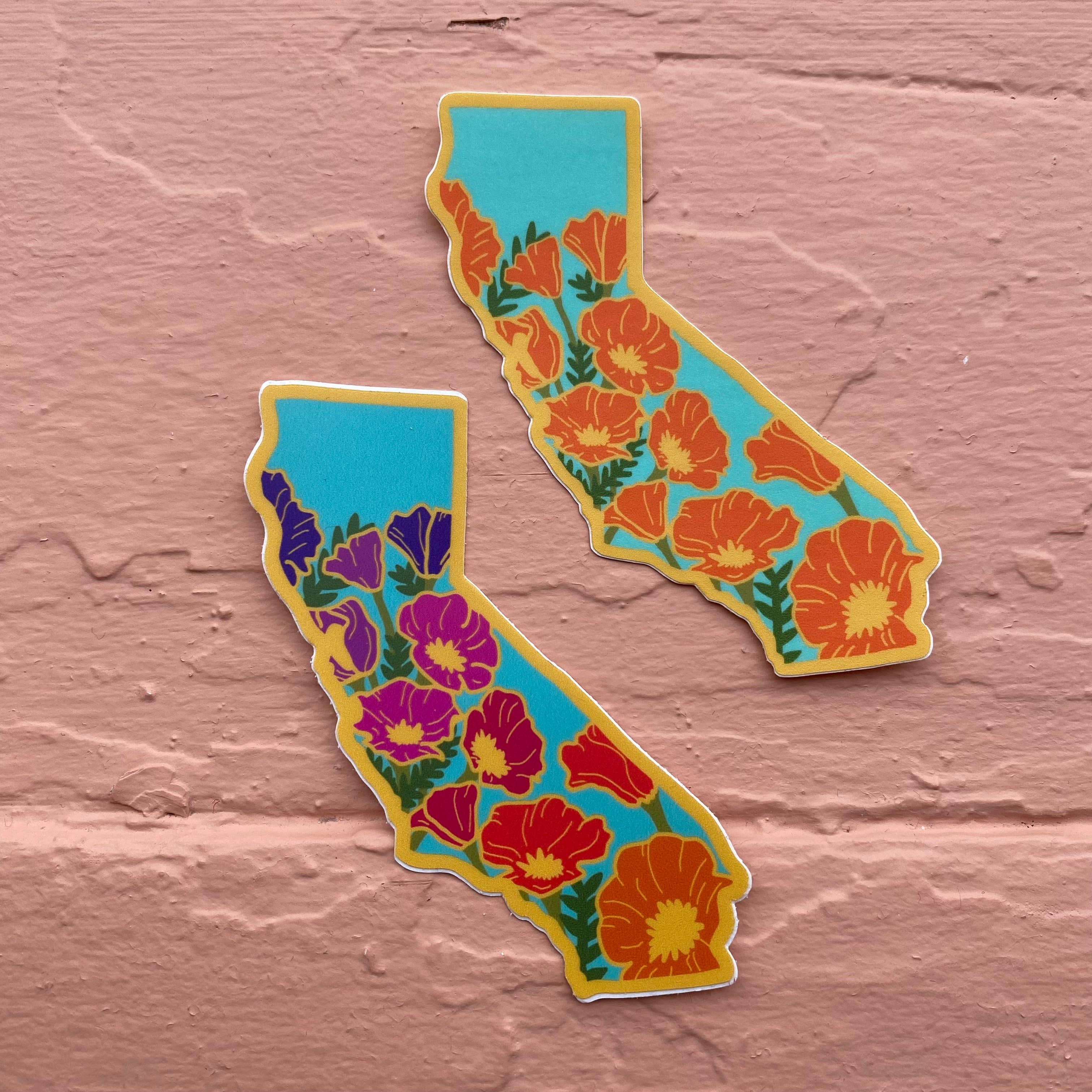 Lil Boat Boutique - Wholesale Sticker - California Poppy 3" Vinyl Sticker State Flower Series7