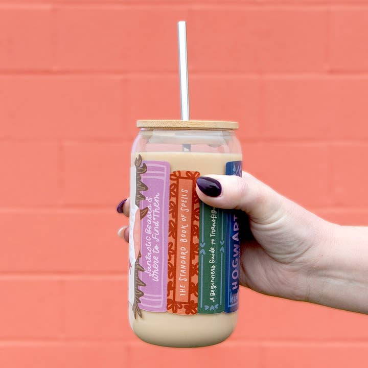 Magic School Textbooks Glass Can for wholesale by Pippi Post