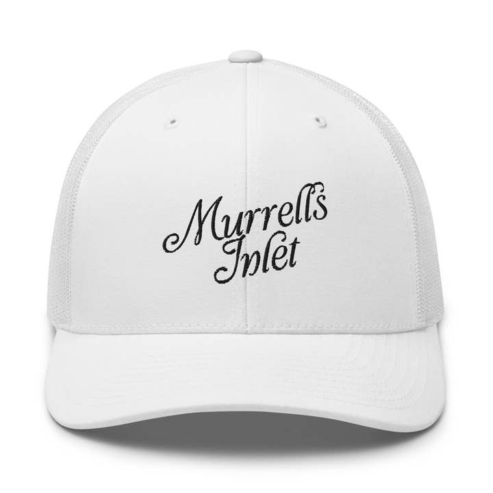 Murrells Inlet South Carolina Embroidered Trucker Hat | Black Thread for wholesale by CRE PYT