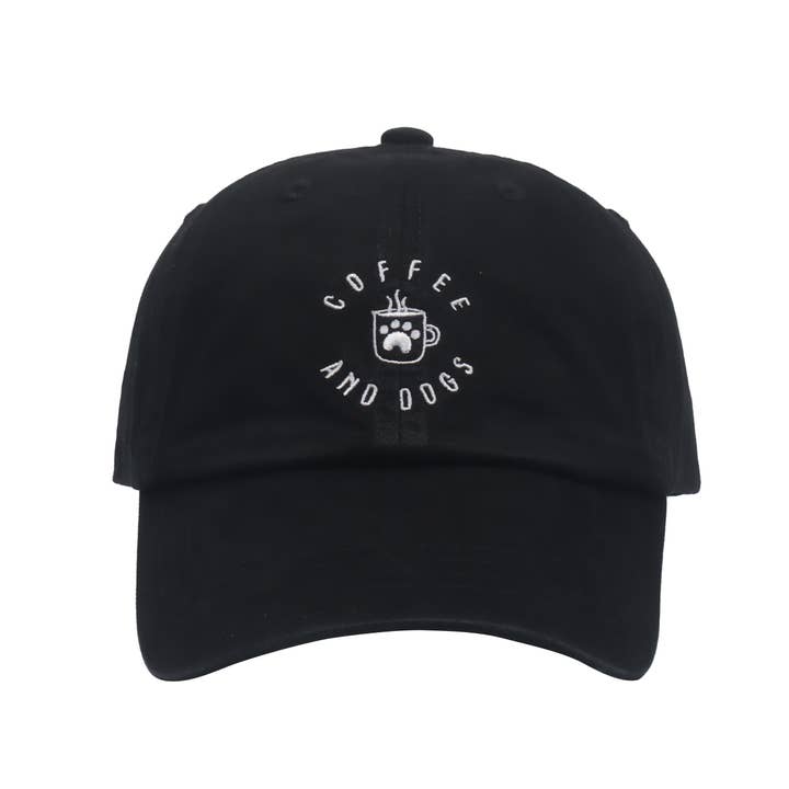 HATPHILE - Wholesale Baseball Cap - Unisex - Hatphile Coffee and Dogs Embroidered Text Adjustable Fit 100% Cotton