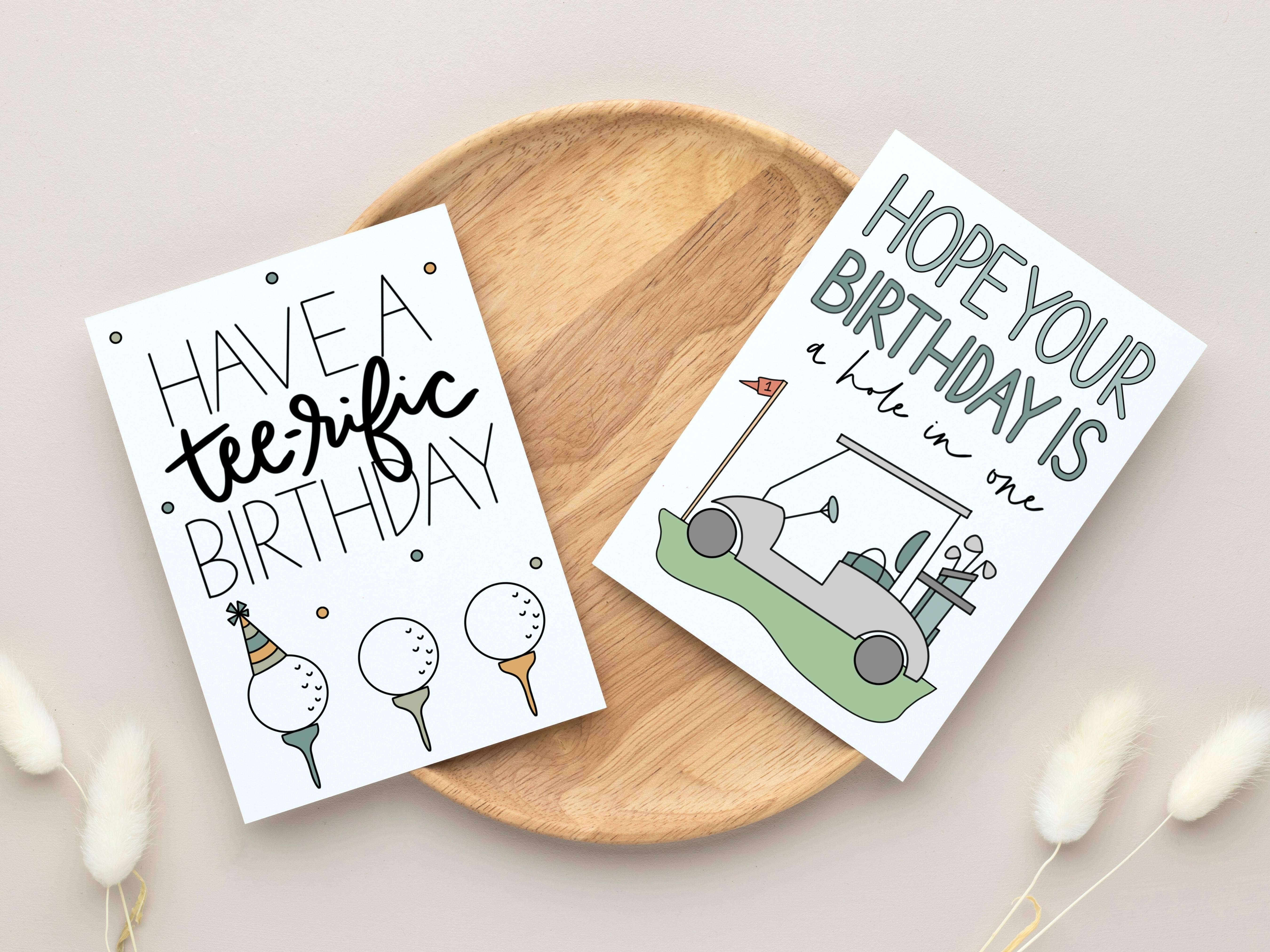 Simply Happy Paper - Wholesale Birthday Card - Have a Tee-Rific Birthday - Golf Themed Birthday Card4