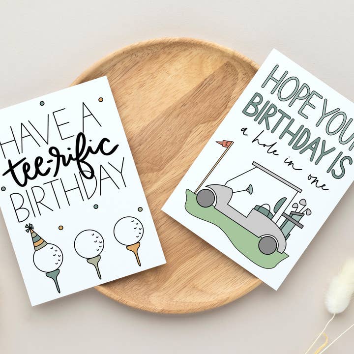 Simply Happy Paper - Wholesale Birthday Card - Have a Tee-Rific Birthday - Golf Themed Birthday Card4