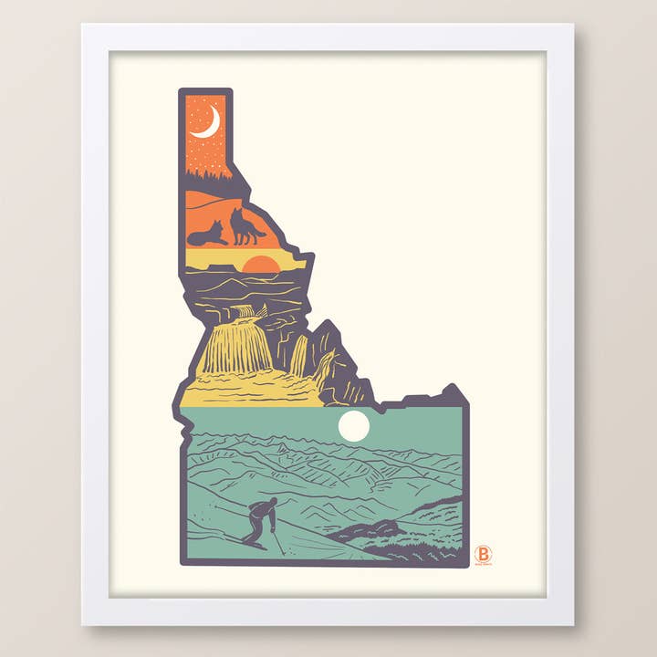 Layers of Idaho Print for wholesale by Bozz Prints