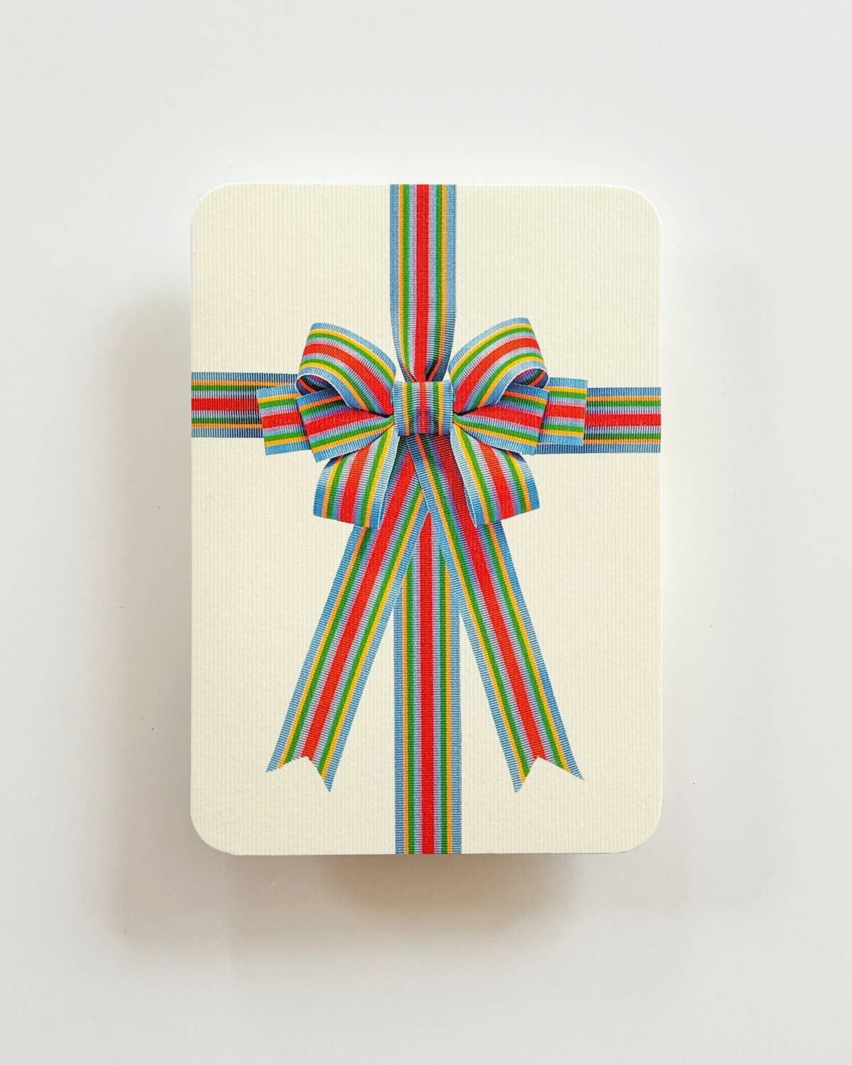 Canonbury Press – wholesale Birthday card – Candy Stripe Bow Greeting Card | Birthday Card