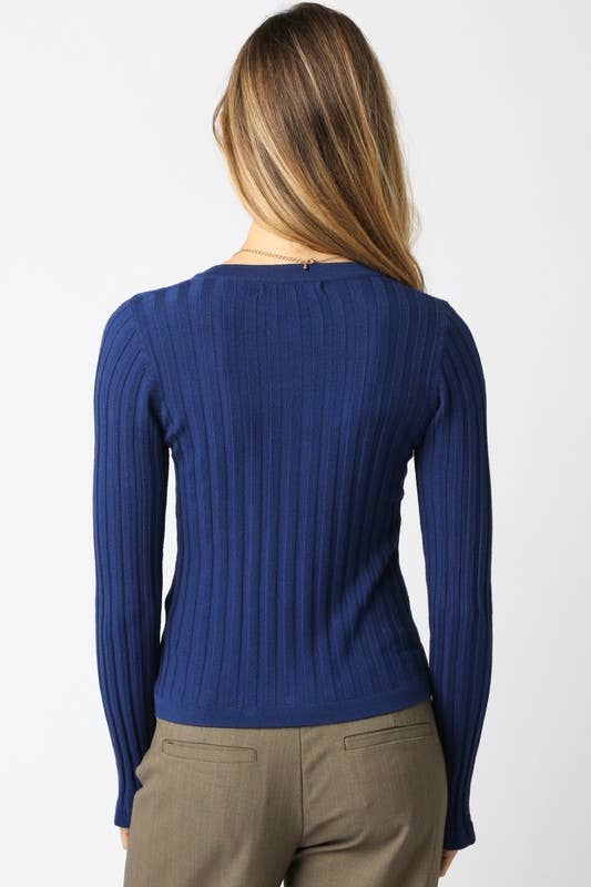 Olivaceous – Top de malha - Mulher por atacado – Top de Malha com Botões Haley12