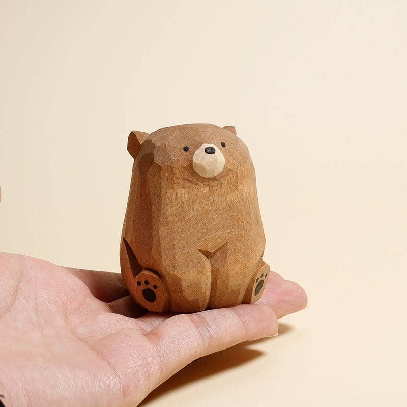 Gohobi （We cover U.S. import duties） - Wholesale Decorative Figurine - Gohobi Handcrafted Wooden Bear Ornament7