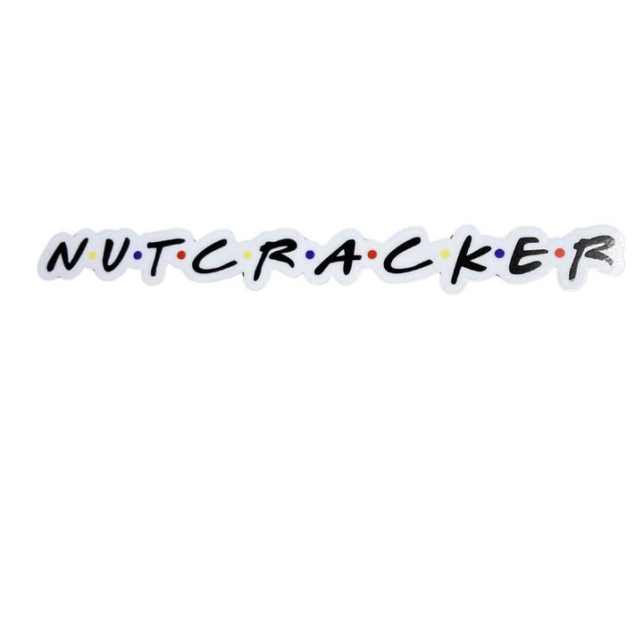 Nussknacker Friends Typografie-Aufkleber, Weihnachtsaufkleber für den Großhandel von Denali & Co.