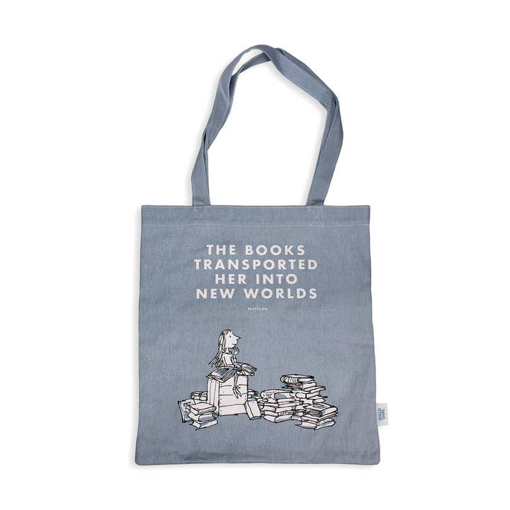Recycled Cotton Tote Bag Roald Dahl Matilda for wholesale by Half Moon Bay