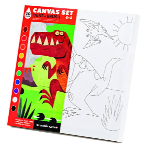 Crocodile Creek Dinosaur Painting Canvas Set Creative Art for wholesale by Hippychick