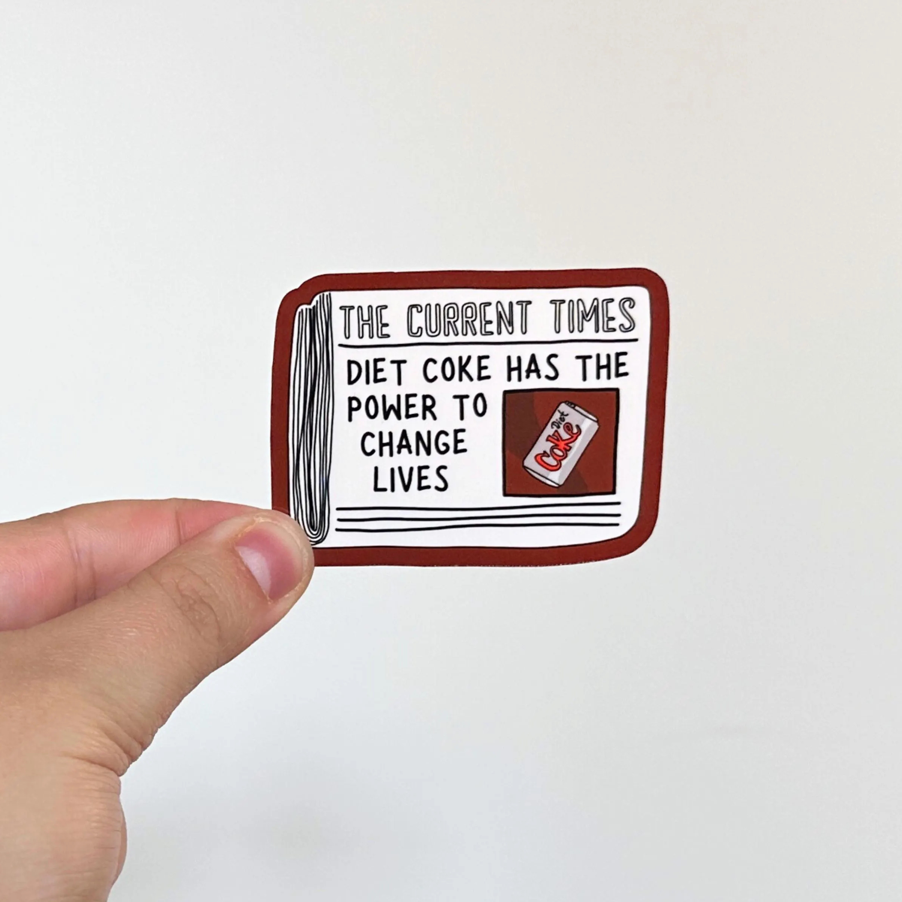 Olive Street Collective - Wholesale Sticker - Diet Coke Newspaper Sticker4