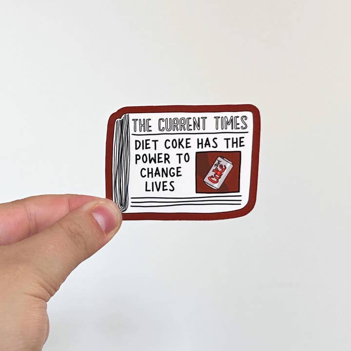 Olive Street Collective - Wholesale Sticker - Diet Coke Newspaper Sticker4