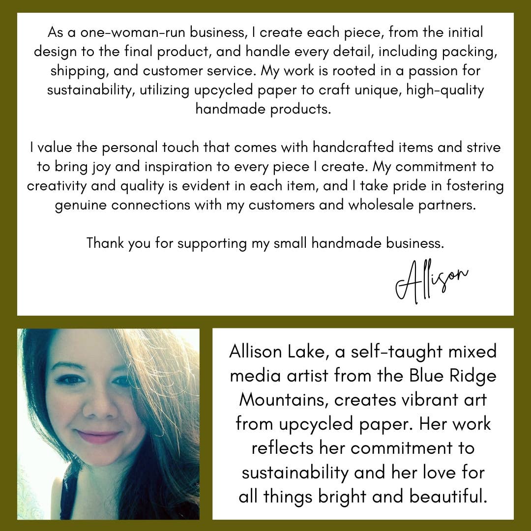 Allison Lake Handmade - Wholesale Dangle Earrings - Abstract Eco-Friendly Painted Paper Bead Earrings | Bundle7