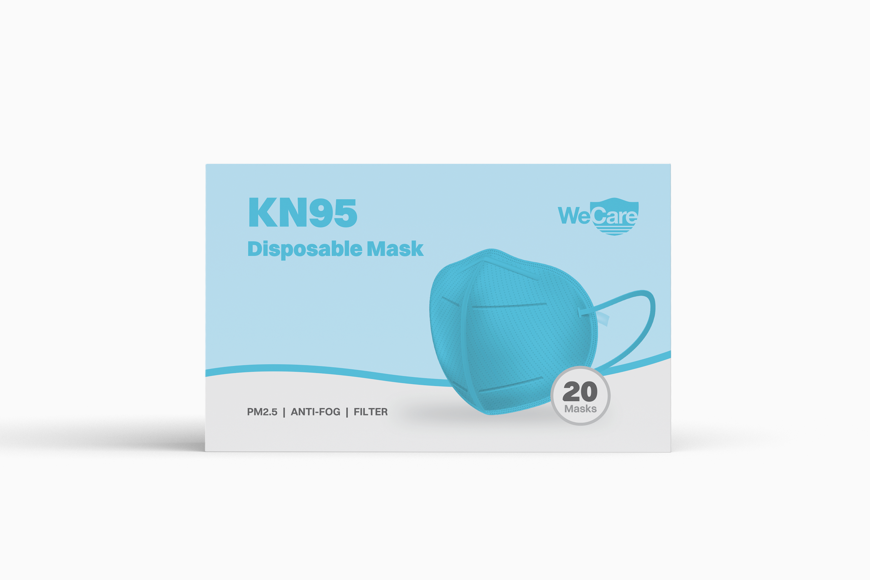 ShopHomeMed - Wholesale Protective Face Mask/Shield - WeCare Individually Wrapped Blue KN95 Mask - 20 Pack4