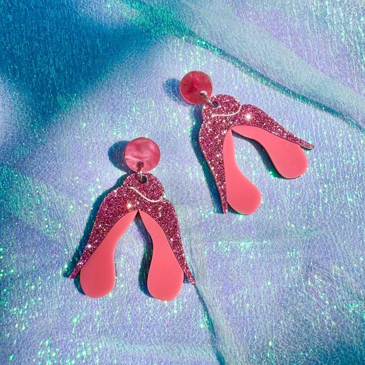 Peach Beast - Wholesale Dangle Earrings - Anatomical Clitoris Earrings5