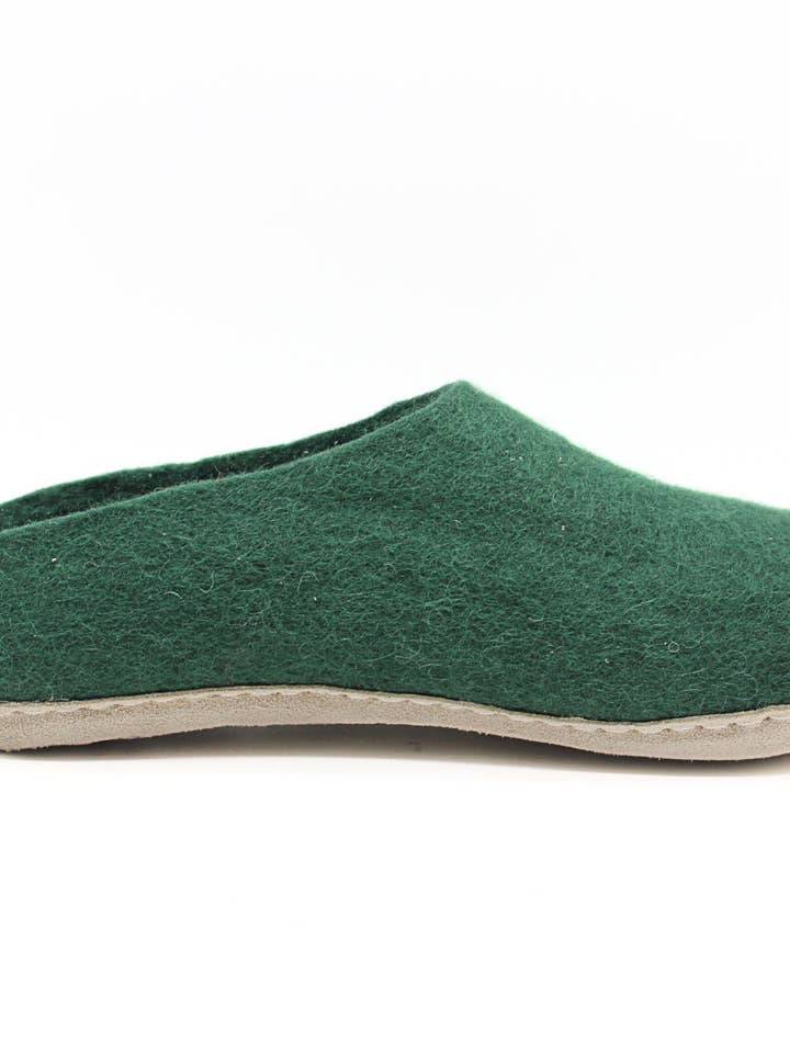 Handmade Felted Wool Slippers with Suede Sole for wholesale by Woollyfelt
