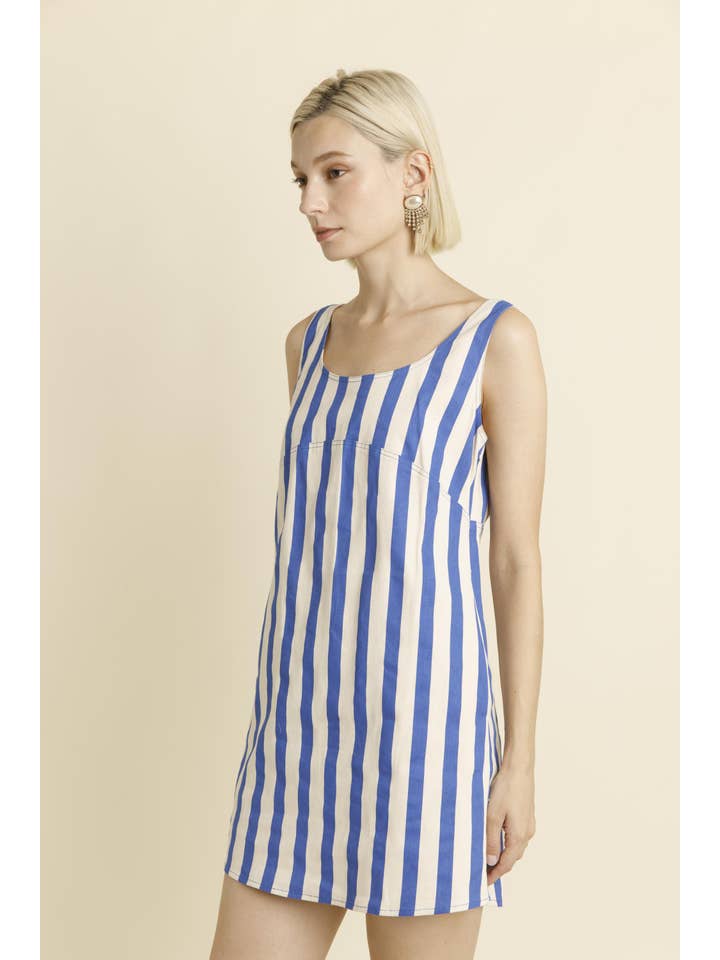 Aureum - Wholesale Dress - Women's - AD2007 - STRIPED MINI DRESS