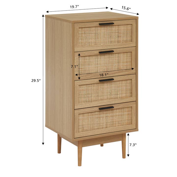 BAITA - Wholesale Bedroom Furniture - AMANA rattan cane 4-drawer chest