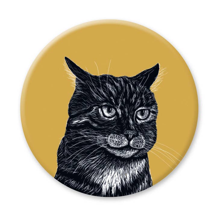 Round Magnet Cat for wholesale by Katja Rub