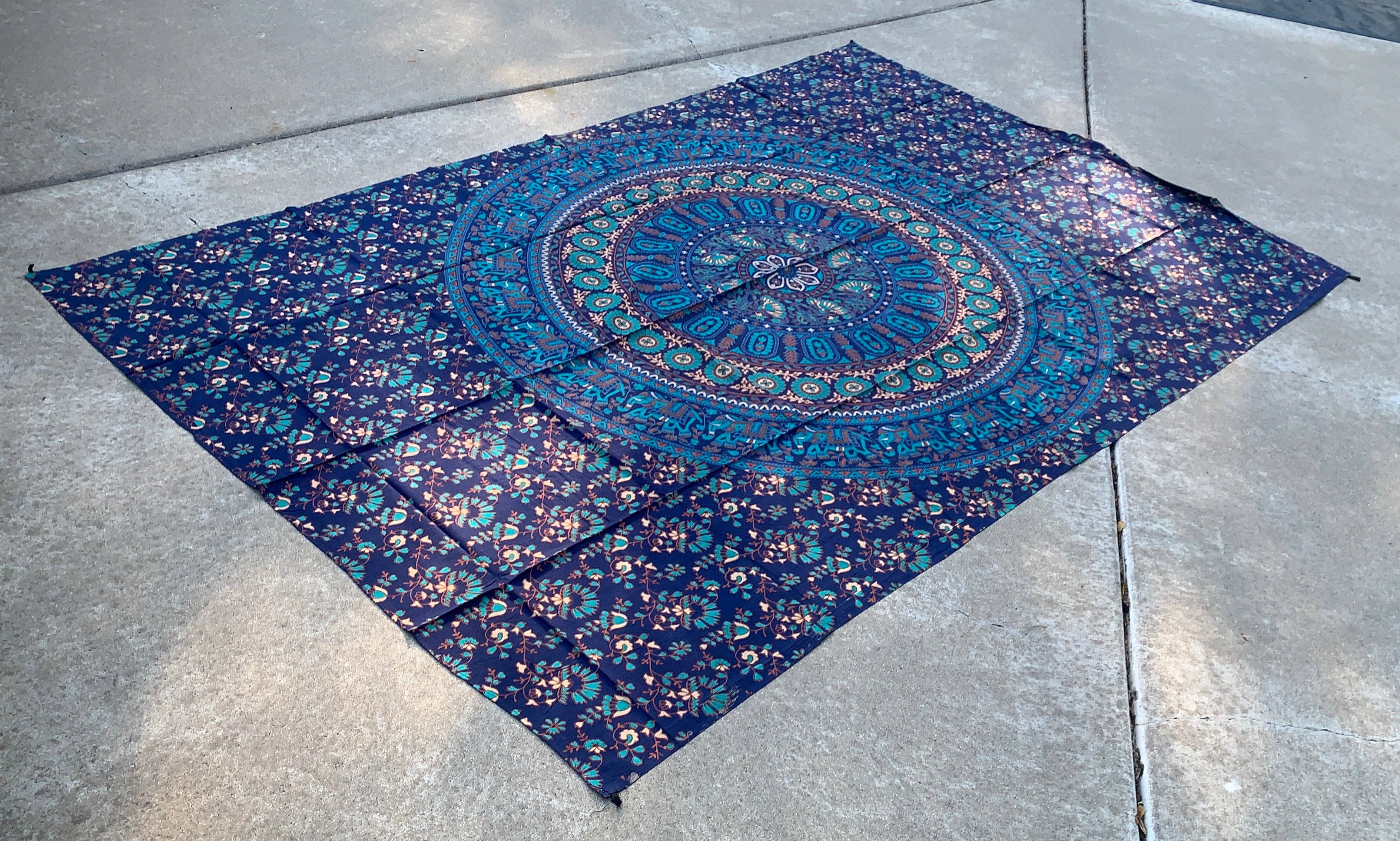 Lungta Imports - Wholesale Tapestry/Textile - Elephant Mandala Tapestry Wall Decor Beach Throw 80”X50”12