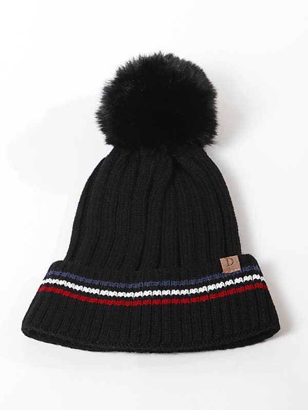 Klassieke triple-gestreepte beanie voor wholesale door Shop Neighbors