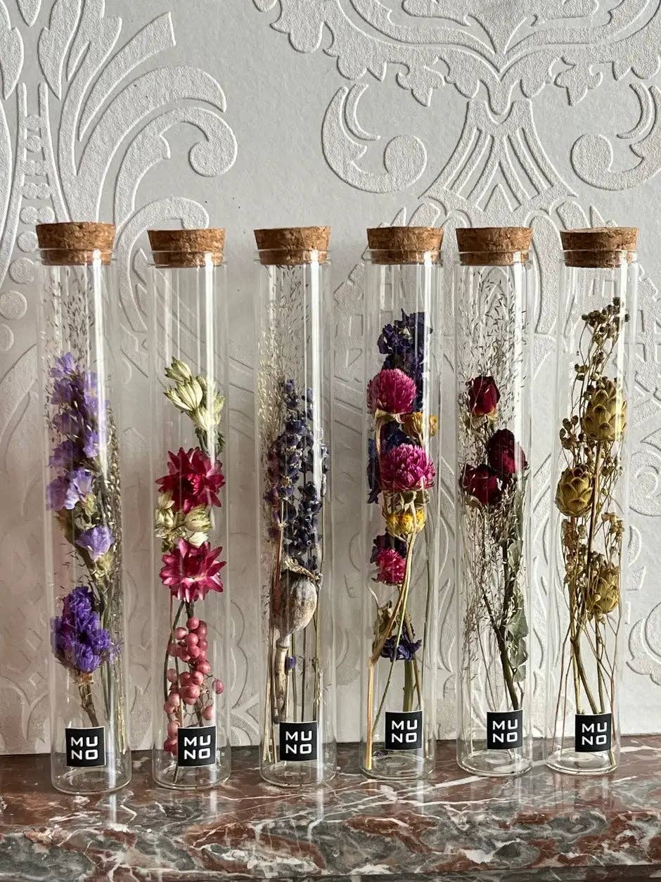 Muno - Wholesale Dried/Pressed Flowers - TUBE 20 CM WITH DRIED FLOWER - Gift1