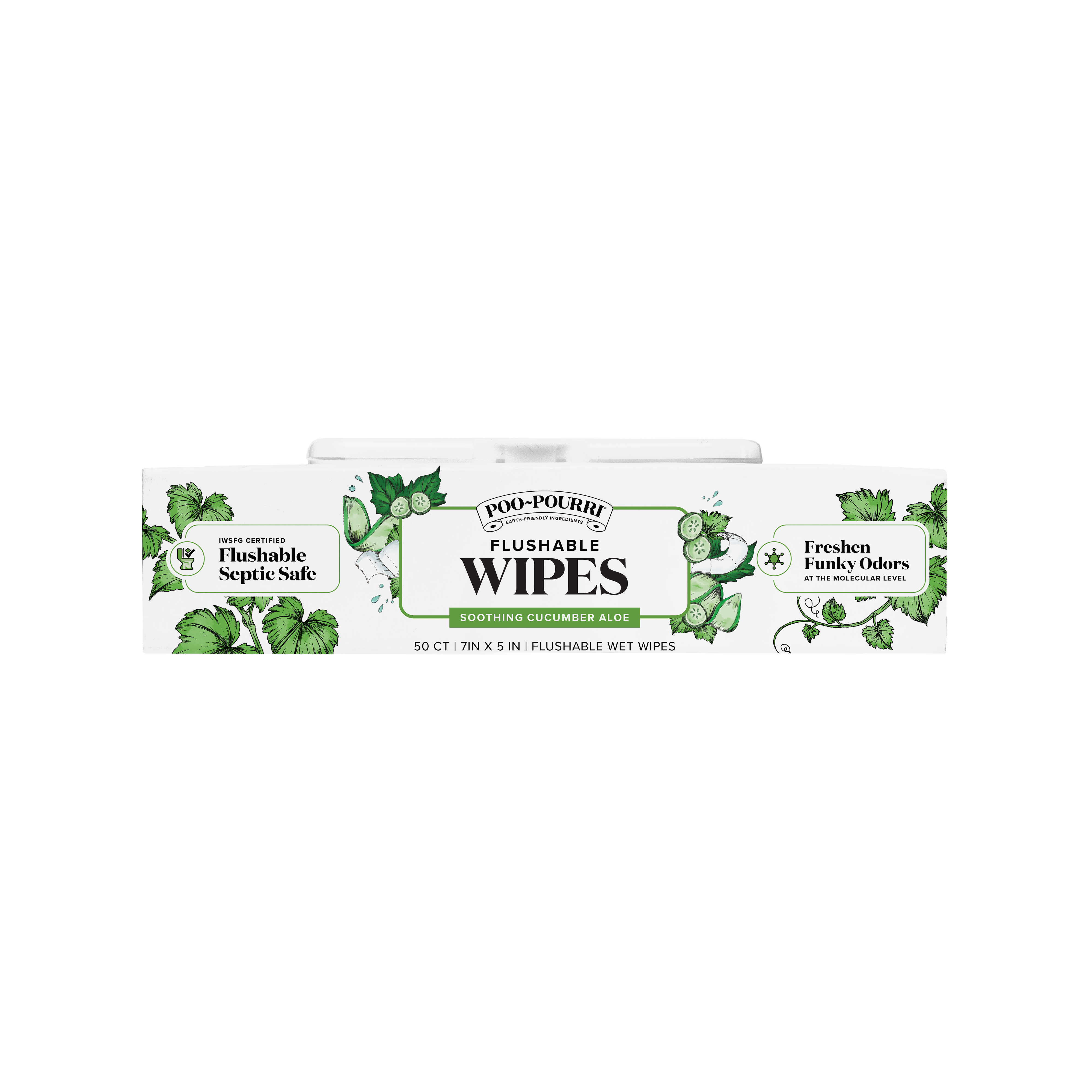 ~Pourri - Wholesale Face & Body Wipes - Poo~Pouri Cucumber & Aloe Poo~Pourri Flushable Wipes 50ct9