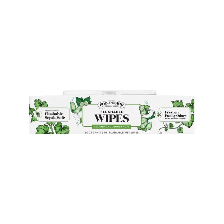 ~Pourri - Wholesale Face & Body Wipes - Poo~Pouri Cucumber & Aloe Poo~Pourri Flushable Wipes 50ct9