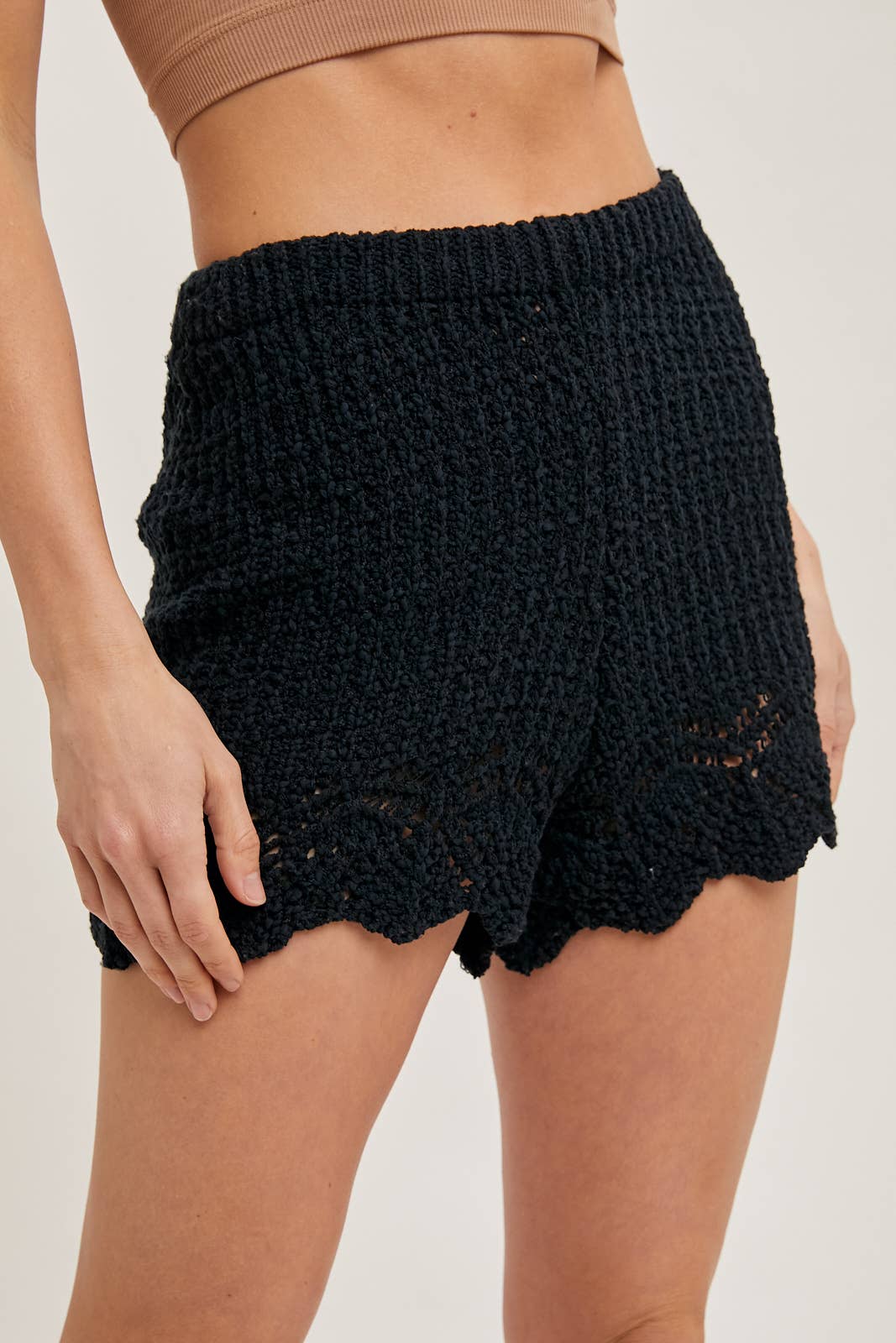 Bluivy - Wholesale Lounge Set - Women's - OPEN KNIT SWEATER PULLOVER & SHORTS SET8