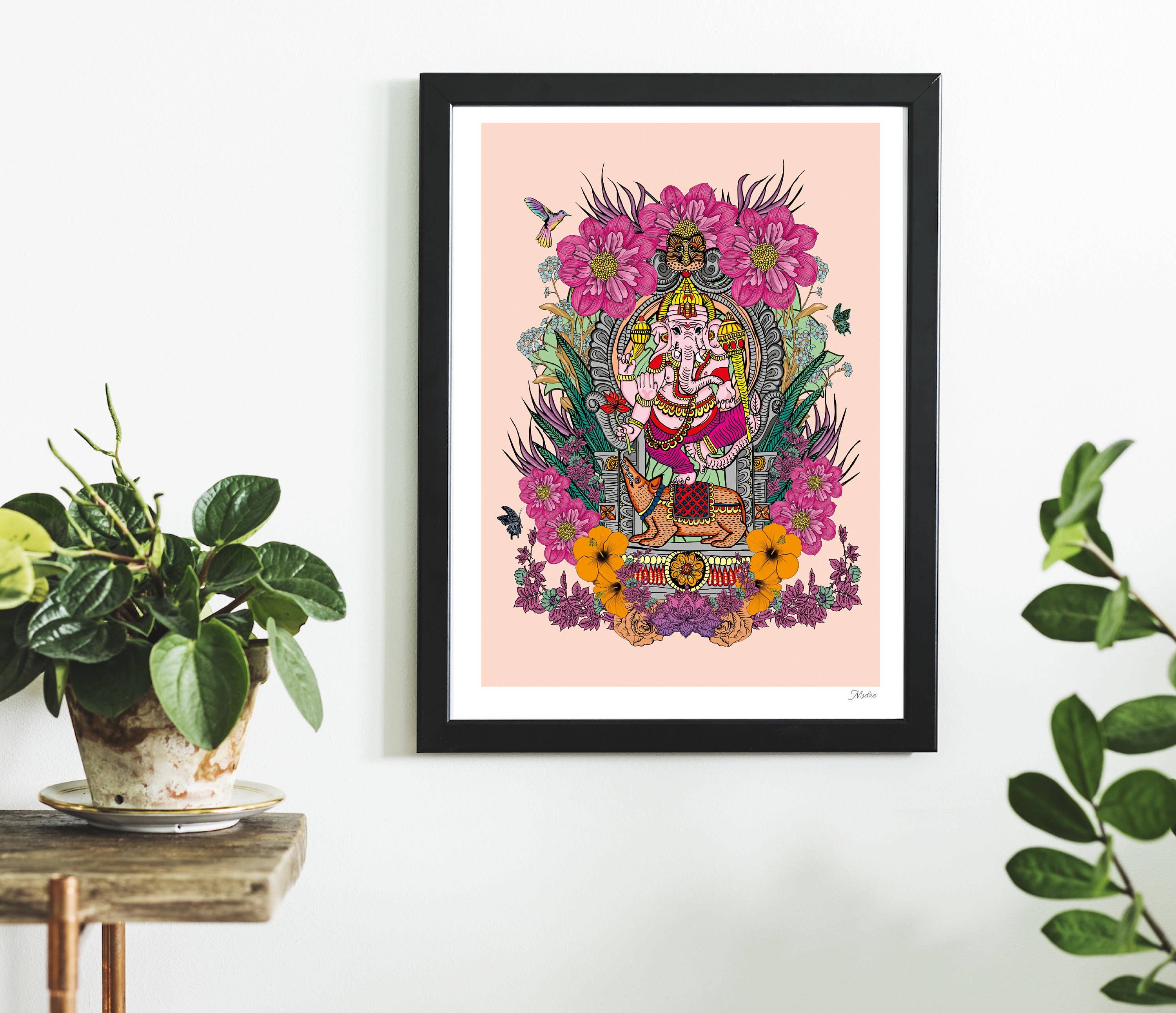 Msdre - Wholesale Poster - Ganesha Indian Goddess God Hindu Yoga Colour Art Poster1