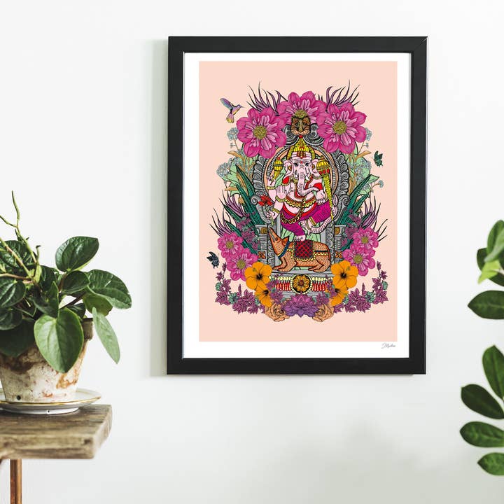 Msdre - Wholesale Poster - Ganesha Indian Goddess God Hindu Yoga Colour Art Poster1