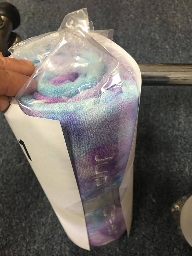 Microfiber Fabric Hot Yoga Mat Cover Towel - Purple/blue for wholesale by Lenawee Moda