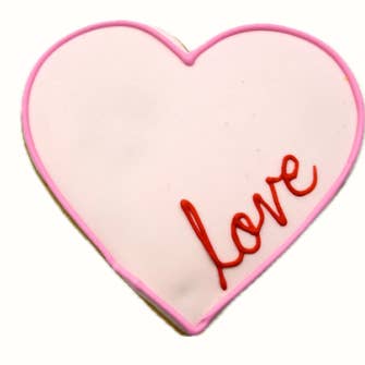 Pink Heart Red "Love" for wholesale by The Frosted Baker