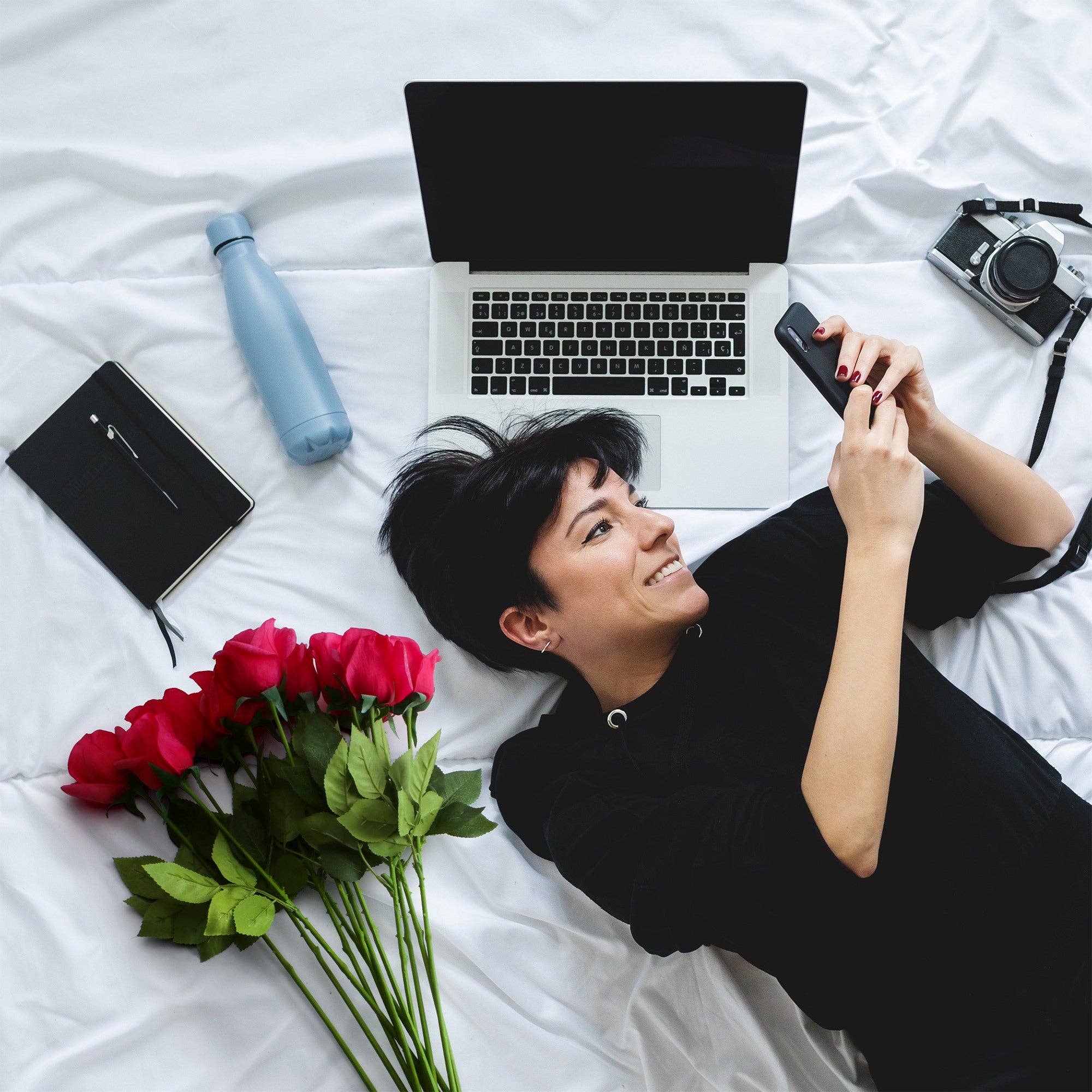 Grand Verde - Wholesale Artificial Flowers - Roses Real-Touch Artificial Flowers 22” Long Stems, 12pcs17