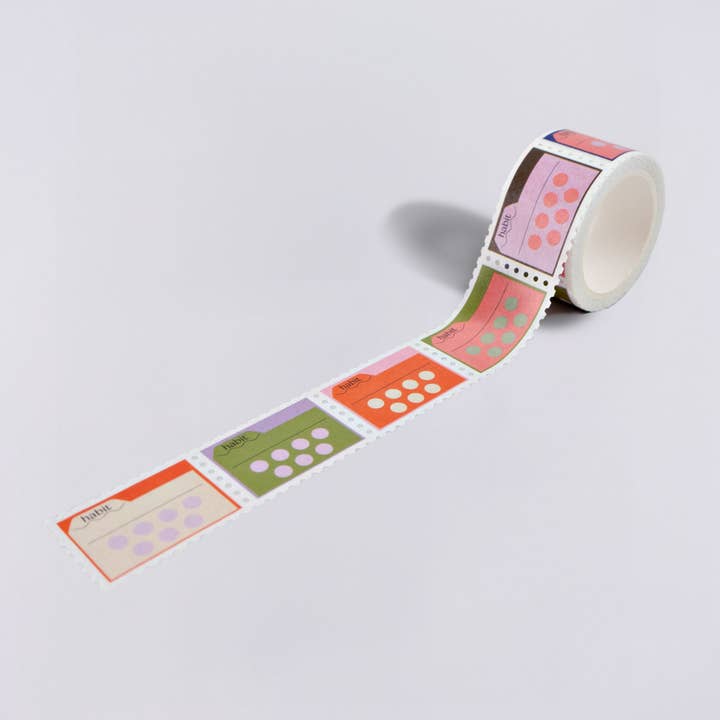 The Completist - Wholesale Washi Tape - Habit Tracker Stamp Washi Tape