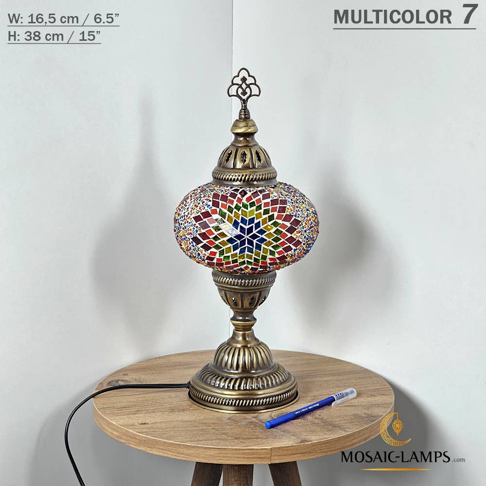 Mosaic Lamps - Vendita all'ingrosso Lampada da scrivania/d'accento - Lampada da tavolo grande a globo con mosaico turco, Marrakec, oltre 10 colori46