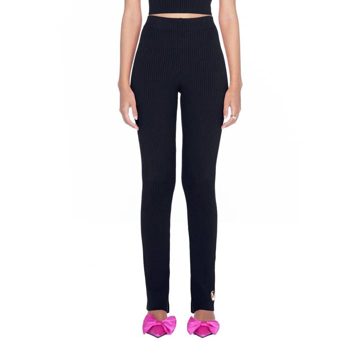 Dames geribde flared leggings voor wholesale door PLAYBOY