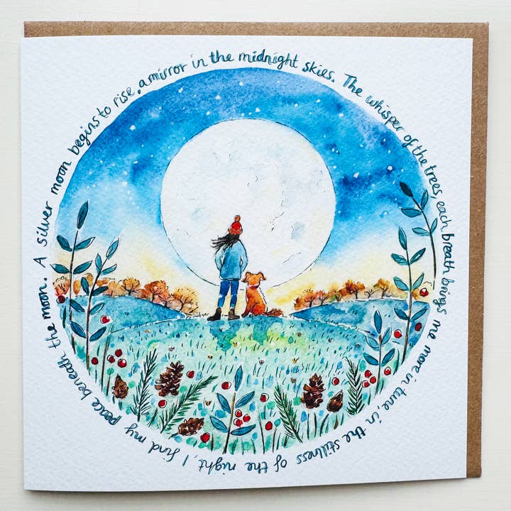 Beneath the Moon Nature Card by Janine Drayson for wholesale by Janine Drayson