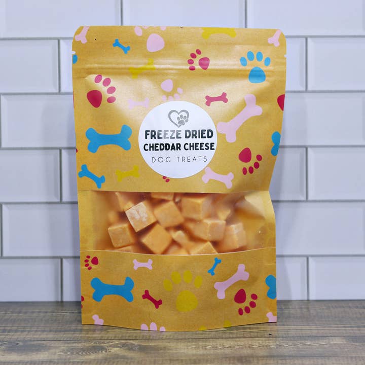Freeze Dried Cheddar Cheese Dog Treats – High-Protein, Single Ingredient Snack for wholesale by Homesteading in Ohio LLC