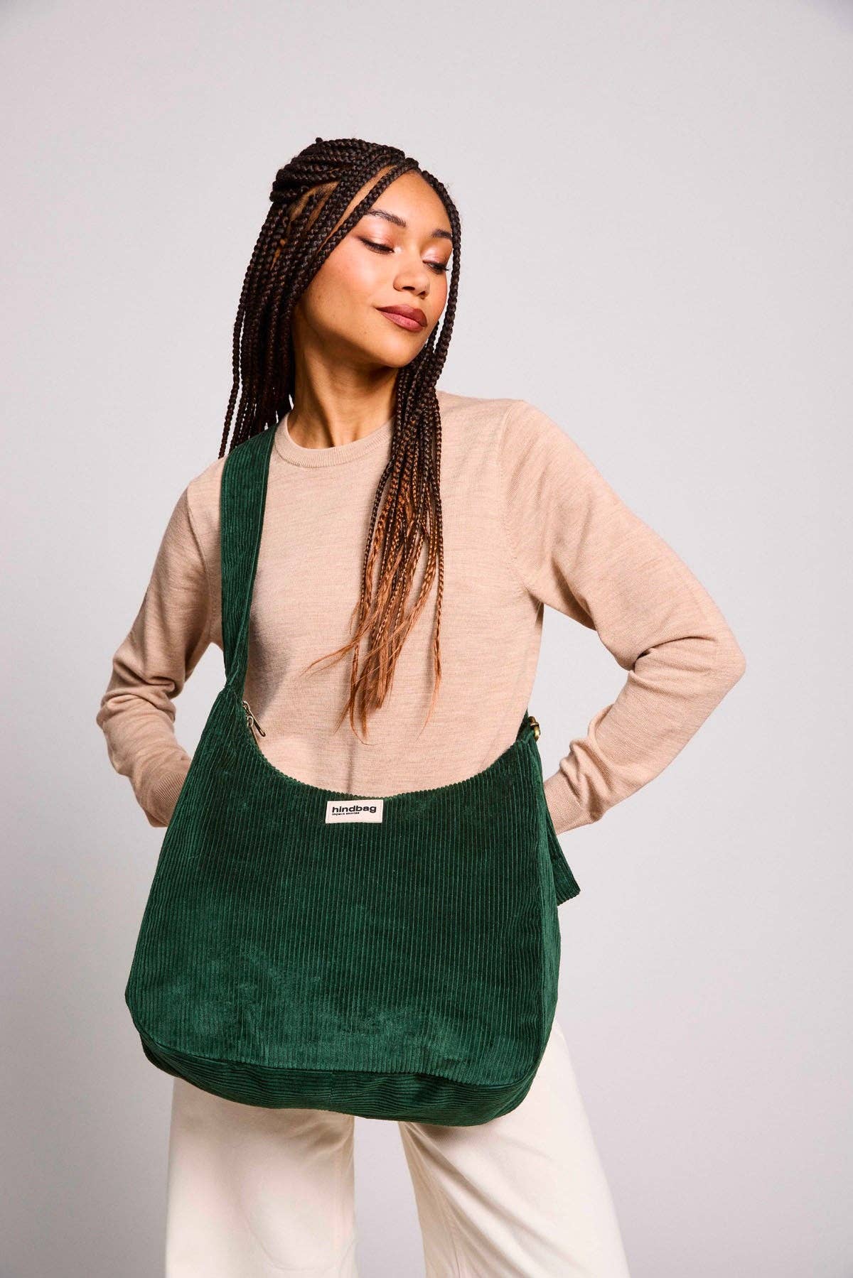 Hindbag - Wholesale Shoulder bag – women's - Claire Velours Sapin Hobo Bag