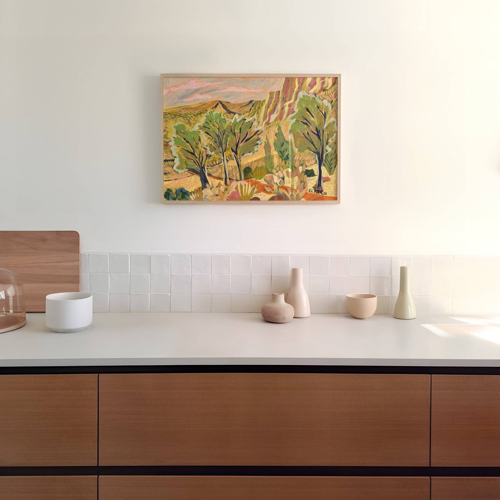 El Baker Art - Wholesale Art Print - Vintage Western Wall Art - Neutral Southwestern Wall Decor Desert Landscape Print4