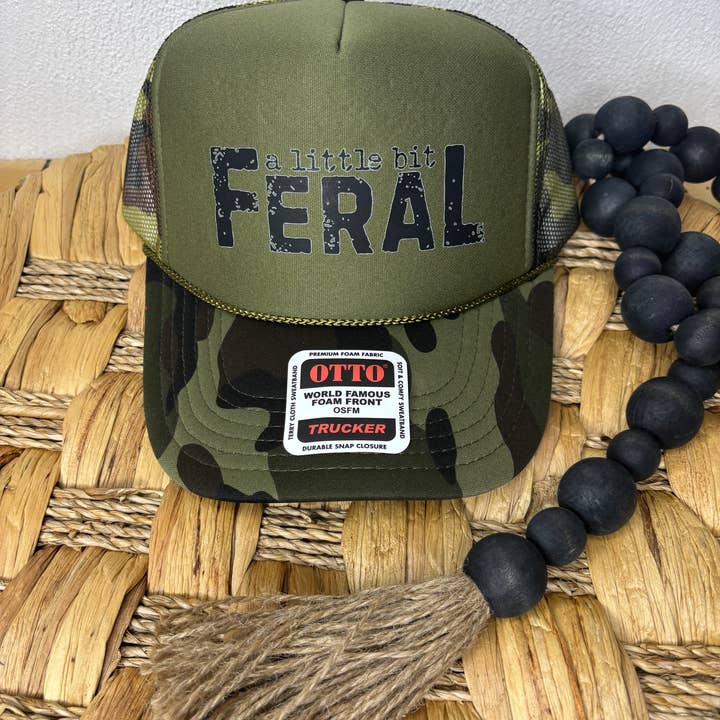 Pink August - Wholesale Trucker Hat - Women's - A Little Bit Feral Trucker Hat 0