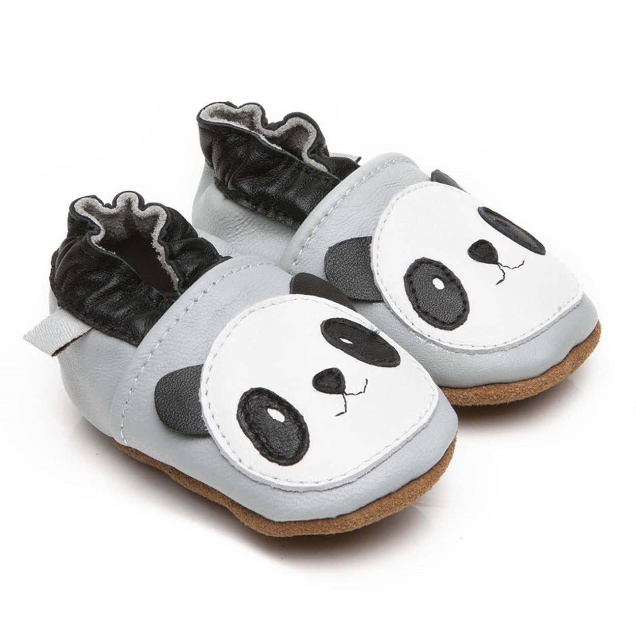 Olea London Ltd – wholesale Lära-gå-skor – baby – Mjukt läder babyskor Panda3