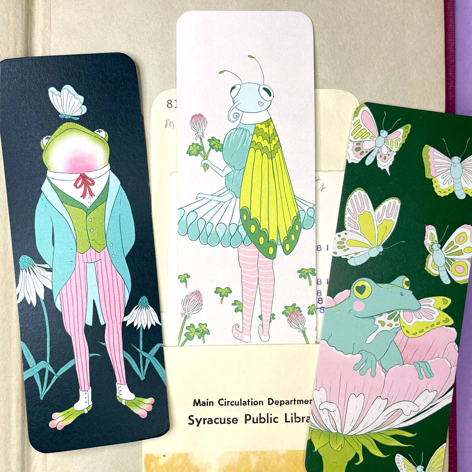 Bee's Knees Industries - Wholesale Bookmark - Dapper Frog Bookmark1